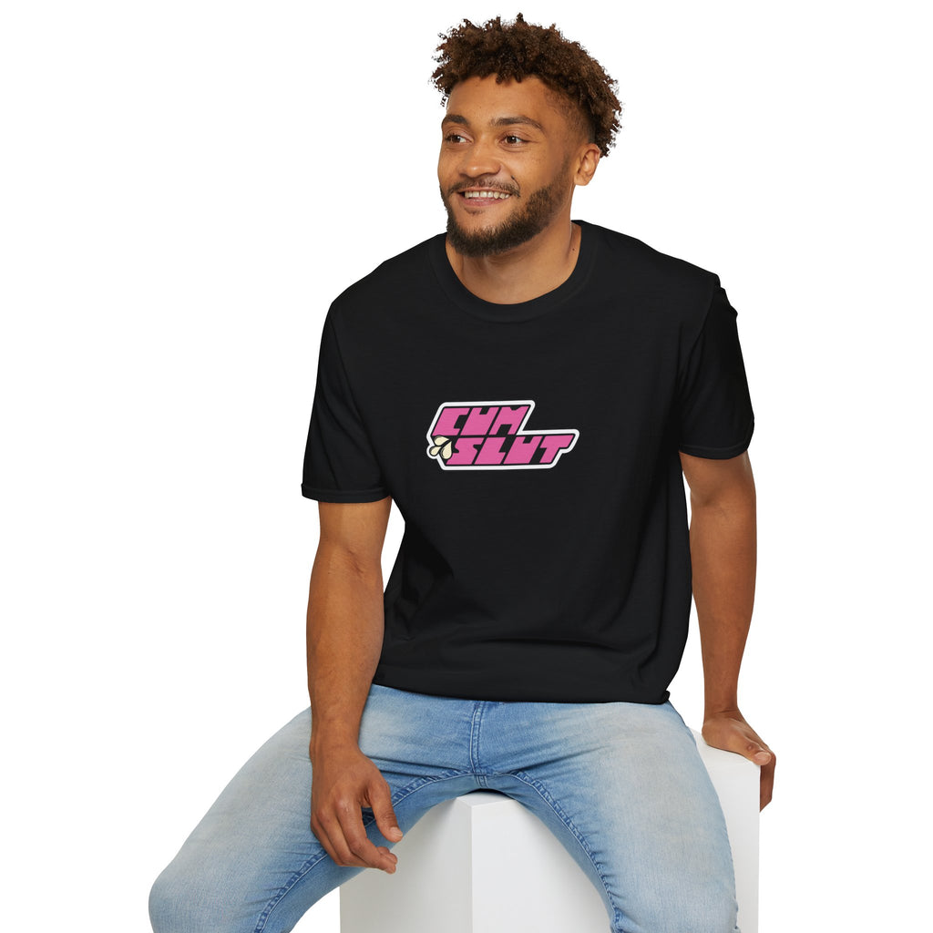 CUM SLUT T-Shirt | Retro Pink Logo tee
