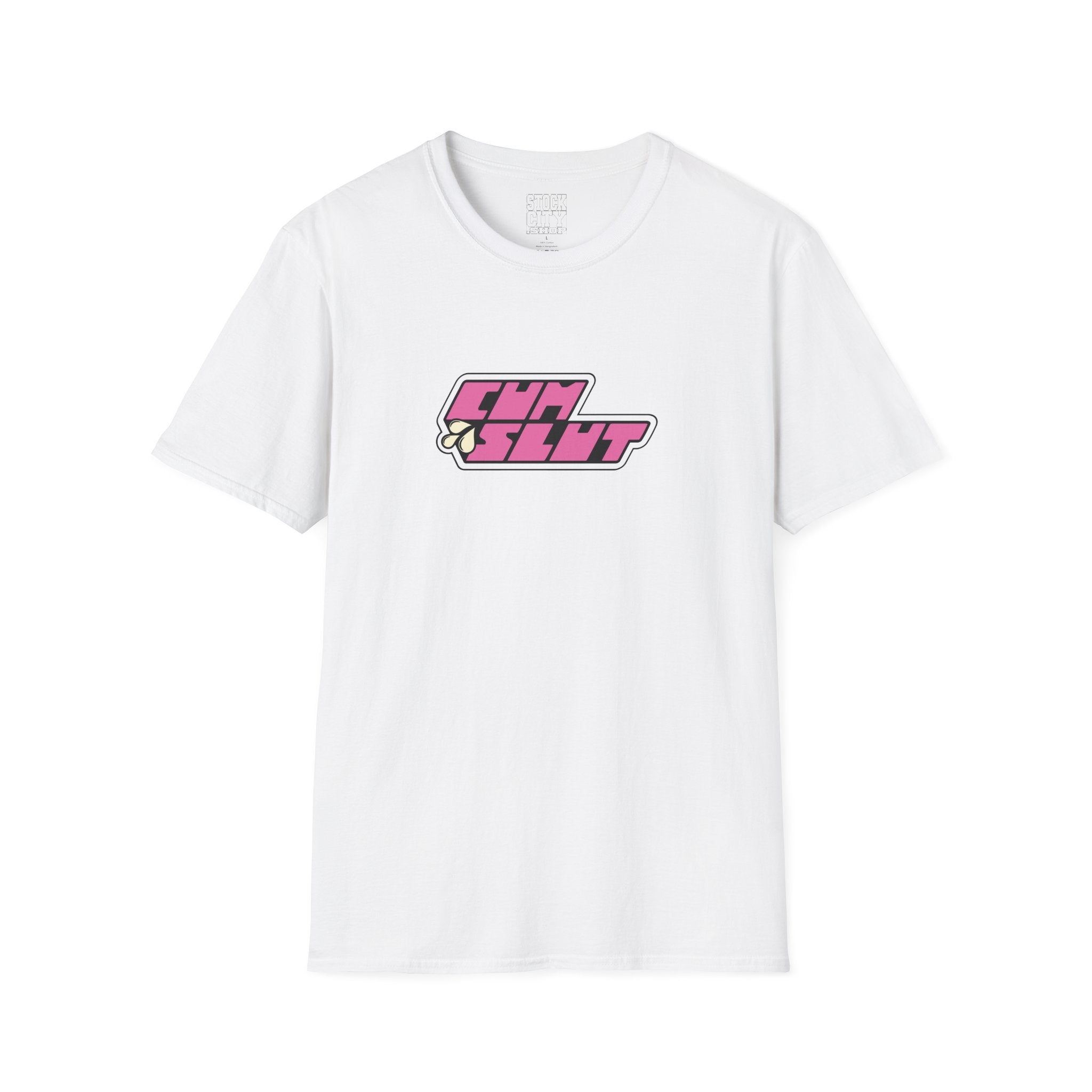 CUM SLUT T-Shirt | Retro Pink Logo tee