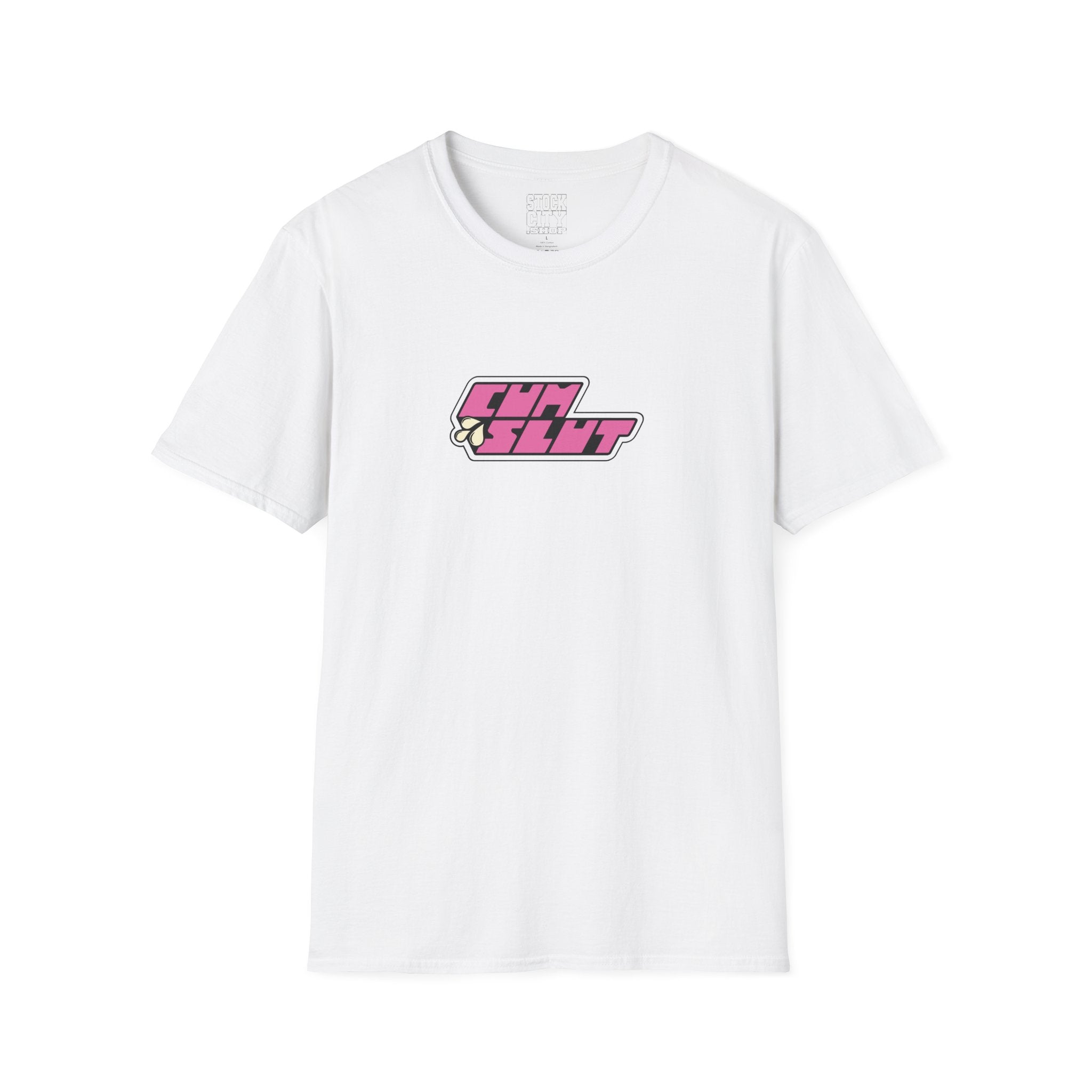 CUM SLUT T-Shirt | Retro Pink Logo tee