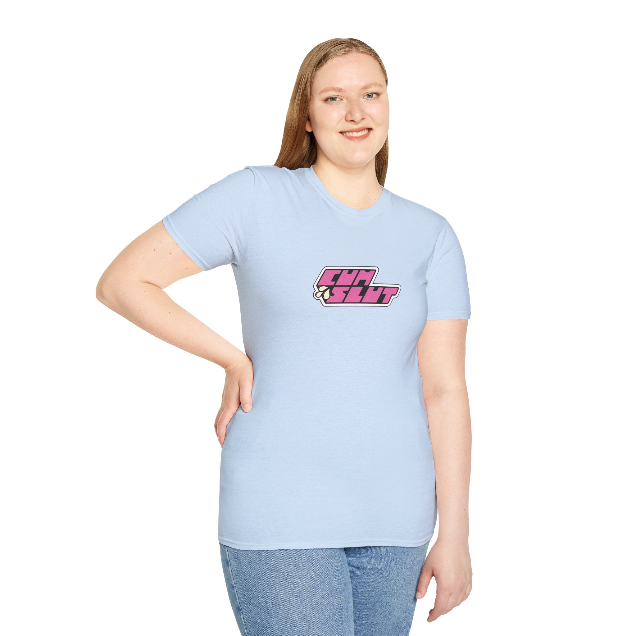 CUM SLUT T-Shirt | Retro Pink Logo tee